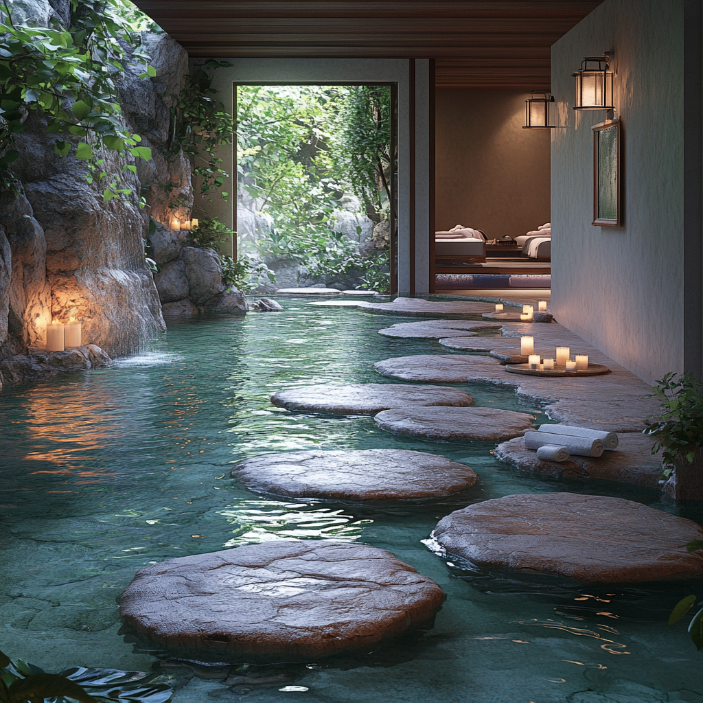 Tranquil spa environment