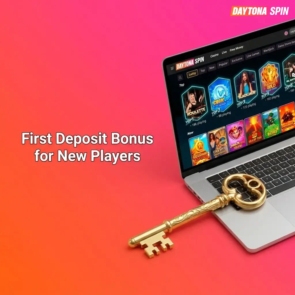 Daytona Spin 255% first deposit bonus up to £1,500 plus 100 free spins for new UK players